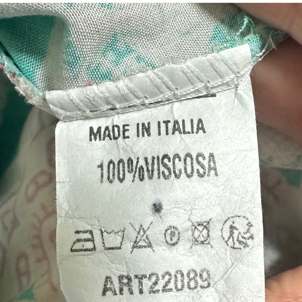 Made in Italy Boho Mandala Maxi Dress Resort Festival Ibiza Peasant‎ Large Beach - Picture 9 of 10